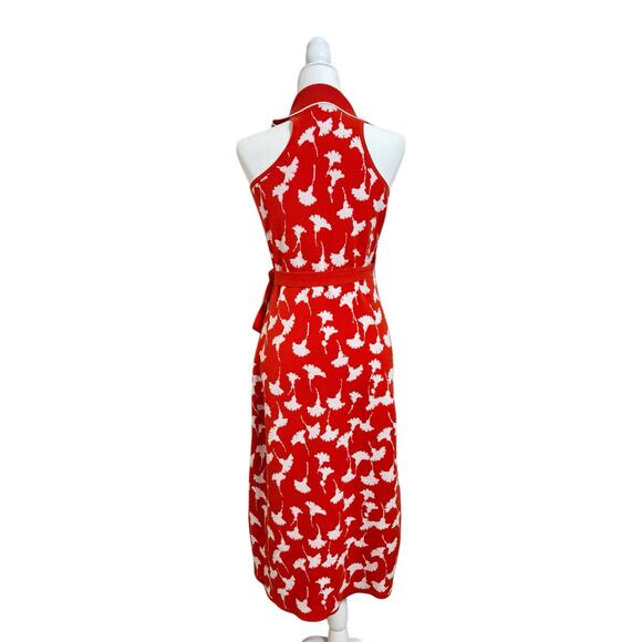 Diane Von Furstenberg Target Cherry Tomato Sleeveless Knit Gingko Wrap Dress S - Picture 3 of 8